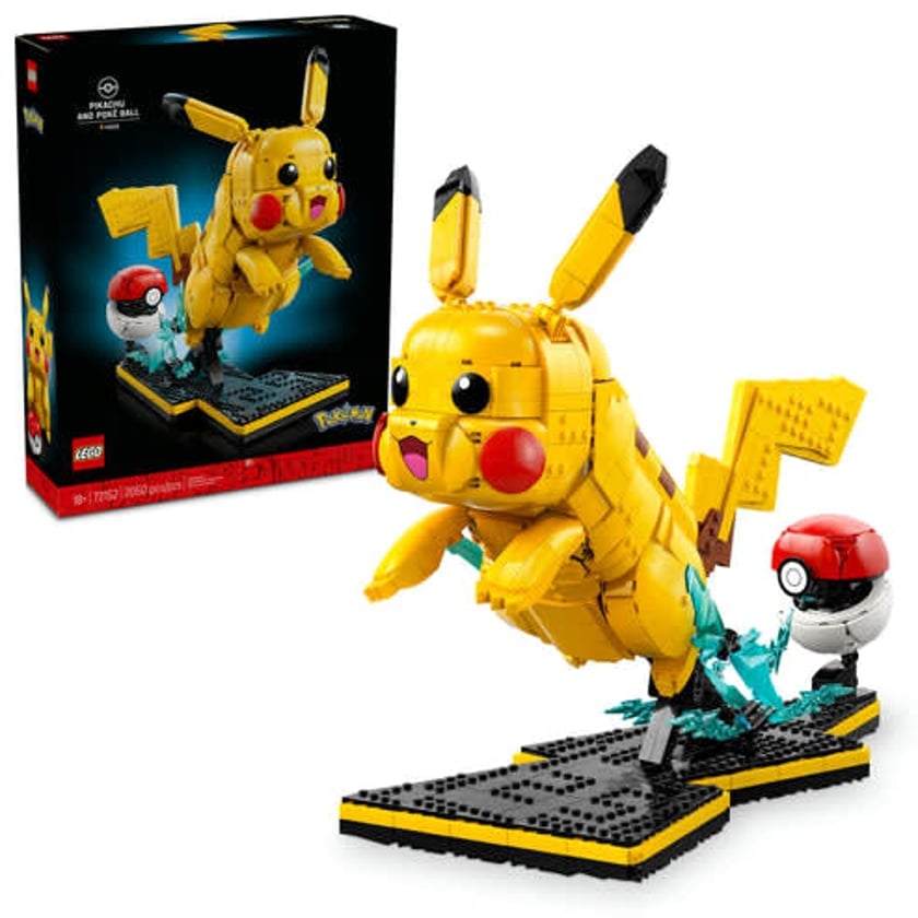 LEGO Pokémon Pikachu and Poké Ball 72152 – 2050 Pcs 18+ Collectible Set